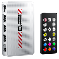 Hub ARGB PWM 10 ports upHere, contrôleur de ventilateur RGB 5V 3 broches, séparateur de ventilateur de boîtier PC magnétique, adaptateur alimenté par SATA pour synchronisation du refroidissement