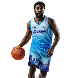 Uniforme de basket-ball personnalisé, respirant et à séchage rapide, <span class=keywords><strong>maillot</strong></span> d'équipe pour hommes, femmes et étudiants, ensemble d'uniformes d'équipe de compétition, 100% polyester - Product Image 5
