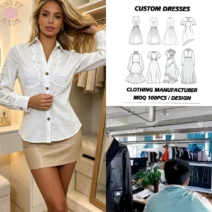 Chemisier à manches longues plissé à volants et col rond pour femmes, élégant, pour le bureau, haut décontracté pour femmes, pour les occasions professionnelles et les rendez-vous quotidiens - Product Image 1
