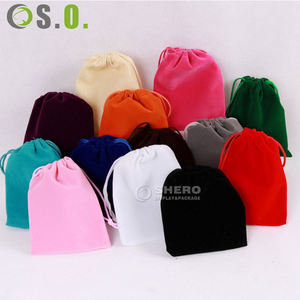 Sac d'emballage en velours avec cordon de serrage pour bijoux, logo personnalisé OEM - Product Image 5