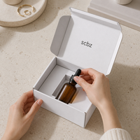 Boîte d'expédition personnalisée, écologique, résistante, imperméable, en carton ondulé kraft, avec gaufrage, pour envoi par courrier, cadeau