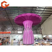 Champignon gonflable géant Eclairage LED coloré Champignon gonflable pour événements Décoration de scène