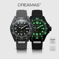 Montre de plongée sportive automatique mécanique pour homme en fibre de carbone avec luminescence 3D suisse et mouvement MIYYOTA 8215, étanche 500m DMS0386