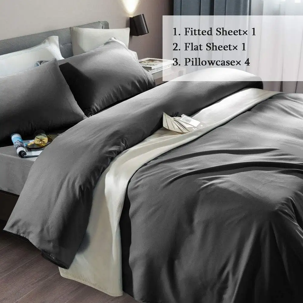4 Piece 1800tc nhà sợi nhỏ Duvet cover Set tấm ga trải giường cho Comforter bedsheet bedding Set