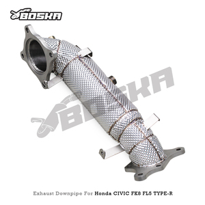 Collecteur d'échappement droit à montage direct avec bouclier thermique pour Honda CIVIC Type R/Type-R FK8 FL5 2.0T 2015-2023 Boska – Pièces d'échappement pour un son amélioré - Product Image 5