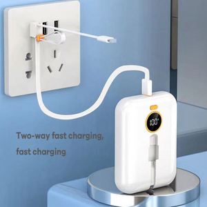 Shenzhen Newest LED Display <b>Battery</b> Pack 9000Mah PD22.5W Power Bank Charge With Detachable One-To-Two Cable - Product Image 3