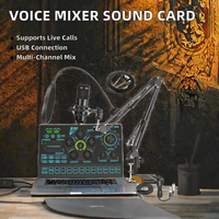 Console de mixage vocale externe 4 canaux SX91, amplificateur, carte son USB pour enregistrement en studio et appels téléphoniques en direct