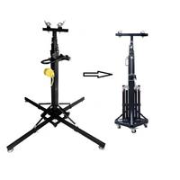 Support de treillis pour Line Array, pliable et portable, à 2 bras, avec manivelle de levage, pour extérieur, 4M, avec stabilisateurs verticaux de 2.2M, pour enceintes Line Array