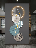 Lumière LED peinture décorative lumière familiale luxe salon peinture suspendue simple avancée peinture lumineuse