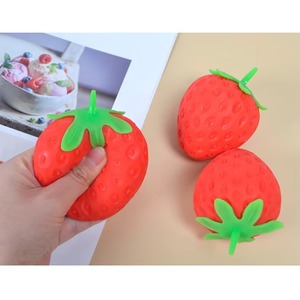 New Exotic Vent Emulational Fruit Strawberry Squeezing Toy Vent Slow <b>Rebound</b> Decompression Toy Vent Strawberry Flour Ball - Product Image 6