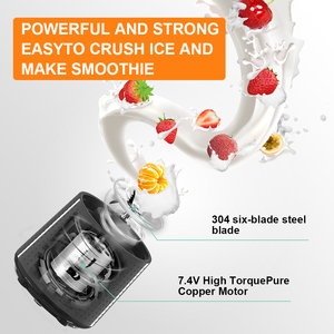 Nuevo Diseño Mini Licuadora Portátil con Batería de 4000mAh y 380ml para Jugos Frescos - Product Image 6