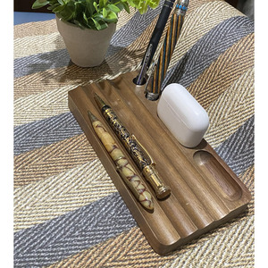 Organizador de Escritorio de Madera <span class=keywords><strong>para</strong></span> Bolígrafos y Lápices - Portaplumas Rústico de Madera, Bandeja <span class=keywords><strong>para</strong></span> Lápices, Regalo <span class=keywords><strong>para</strong></span> Maestros y Padres - Product Image 3