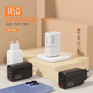 Bộ sạc nhanh <span class=keywords><strong>USB</strong></span>-C <span class=keywords><strong>3</strong></span> cổng 145W chuẩn EU/US, bộ sạc nhanh điện thoại di động <span class=keywords><strong>USB</strong></span> Type-C, bộ sạc tường Type-C PD 145W - Product Image 3