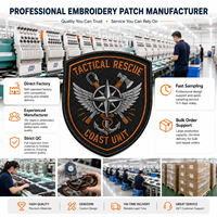 Écussons brodés personnalisés pour équipes de sauvetage d'urgence, vente en gros, emblèmes nautiques OEM, badges ancre pour vestes d'extérieur