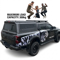 Penutup Bak Truk Pikap, Cangkang Camper Aluminium Tipe Terpisah, Hardtop Anti Air 4x4, Jendela Kaca Geser Samping, Rak Atap, Dapat Dikustomisasi