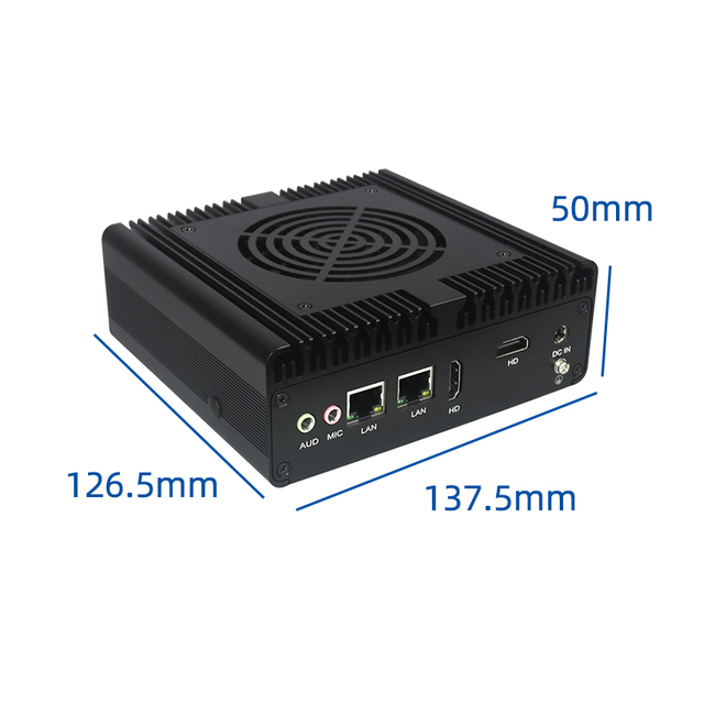 Industrial Mini Pc Windows11/Linux Ubuntu Micro Industrial Server Dual Ethernet M.2 NVEM SSD DDR4 DDR5 Edge Computer Chassis ITX