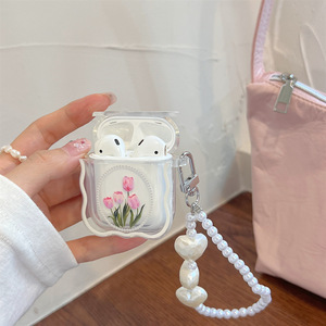 Étui d'écouteurs transparent à motif ondulé 3D mignon de luxe <span class=keywords><strong>2022</strong></span> avec Bracelet porte-clés housse d'écouteurs pour Airpod 1 <span class=keywords><strong>2</strong></span> pour <span class=keywords><strong>Airpods</strong></span> 3 Pro2 - Product Image 3