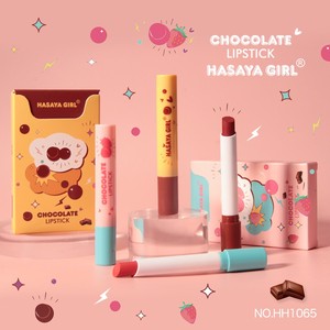 ลิปสติกฮาซายะ กลิ่นช็อกโกแลต วีแกน ปราศจากสารเคมี ผสมแร่ธาตุ ครีมวิตามินซี บำรุงริมฝีปาก ชุ่มชื้น กันน้ำ ติดทนนาน เนื้อแมทท์ รับผลิตแบบ ODM - Product Image 1