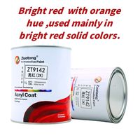 Peinture automobile Zuotong ZT9142 rouge vif 2K, finition brillante, acrylique polyuréthane, peinture de finition pour carrosserie automobile