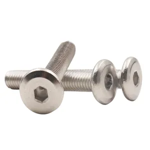 M6 x 10-150mm Stainless steel Furniture Screw Nuts Hex Socket Flat head Screws Allen Bolts M5 M6 M8