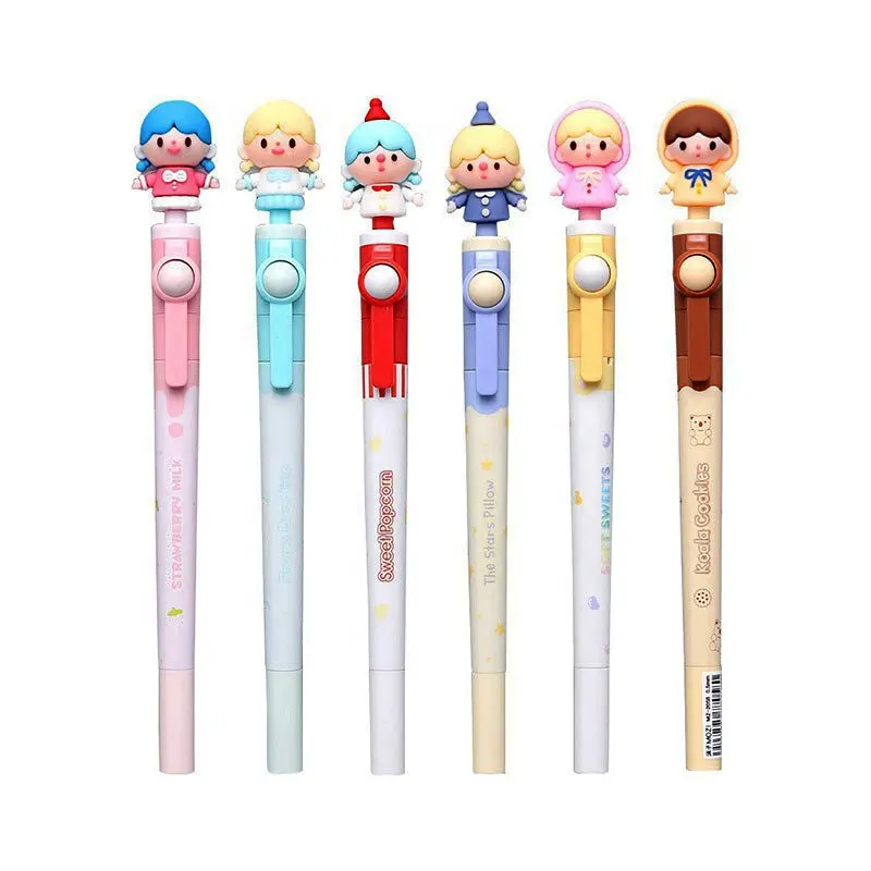 Factory Custom 3D PVC Twist Pen Character Toppers Pen Anime Pencil Topper Toy Decoration for Children School Pen Cap