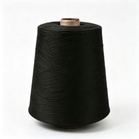 21S Black High Tenacity Raw 100% Polyester Ring Spun Yarn for Socks and Sewing Qianshou Brand
