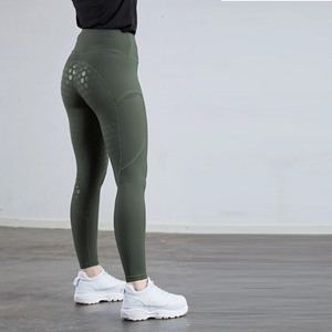 Leggings d'équitation tendance pour femme, taille haute, style selle anglaise, avec passepoil contrastant et assise intégrale - Product Image 6