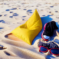 Pouf de conception européenne lavable sans remplissage Housse de canapé de rangement triangulaire ultra douce pour salon chambre à coucher