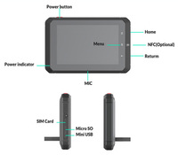 Tablette robuste Android 12 de 5 pouces, processeur Qualcomm 2,0 GHz, batterie à super condensateur, IP67, ordinateur embarqué avec LAN