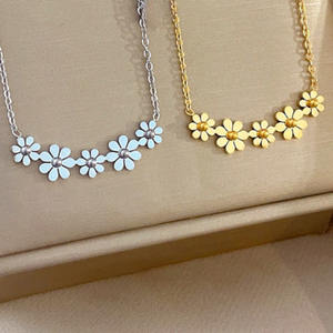 Gioielli Cross Border estate clavicola catena <span class=keywords><strong>margherita</strong></span> semplice e Versatile accessori collana di fiori per le donne - Product Image 6