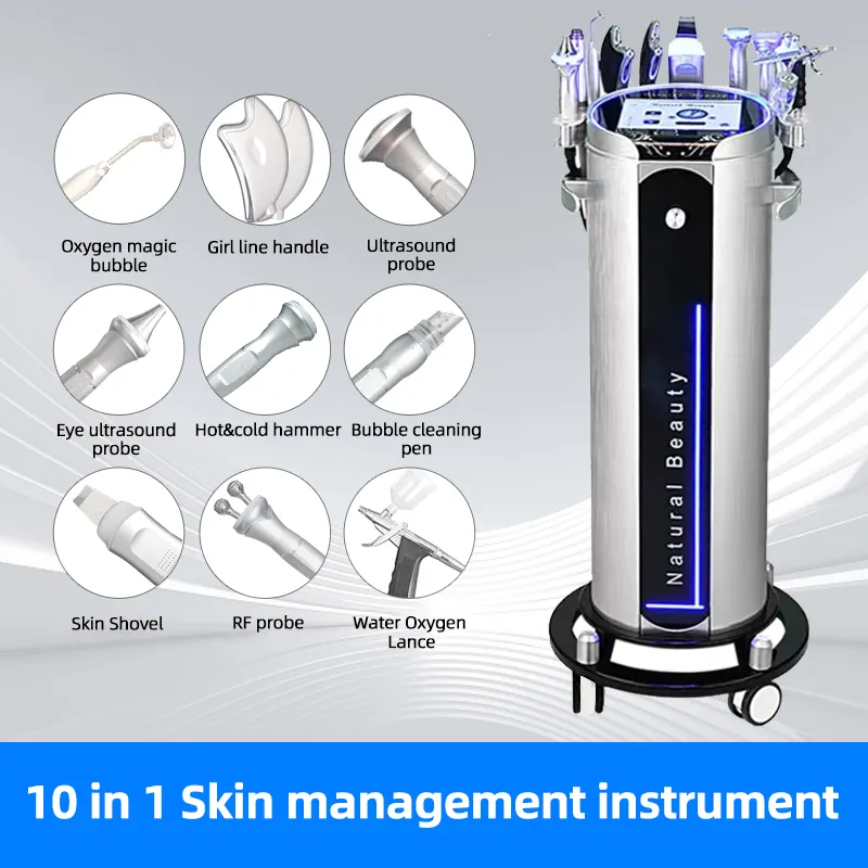 10 In 1 Huidverzorging Gezichtsmachine Hydro Diepe Reiniging Dremabrasie Schil Face Lift Massager Schoonheidsapparatuur