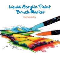 Ensemble de marqueurs de pinceau en acrylique de haute qualité pour le dessin d'art avec plusieurs couleurs
