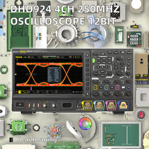 Oscilloscope numérique DHO924 4 canaux 250 MHz avec résolution 12 bits, vitesse 1,25 GSa/sec, profondeur de mémoire 50 Mpts - Product Image 2