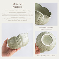 ESTICK Ensemble de thé en porcelaine de style japonais, bol à matcha en forme de lotus, 530 ml, résistant à la chaleur, pour cérémonie du thé, durable et de qualité alimentaire