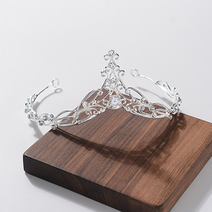 Couronnes de mariée de style forêt, fines, en alliage, avec strass et zircon blanc, diadèmes luxueux et nobles pour les fêtes de <span class=keywords><strong>mariage</strong></span>, <span class=keywords><strong>couronne</strong></span> de fée - Product Image 1