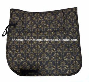 Shemax Small Ornament Dressage Saddle Pad with <b>Gold</b> Detail <b>Fabric</b> Lining - Product Image 2