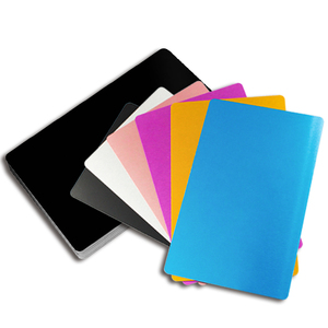 Tarjeta de Visita de Metal Grabable de Aluminio Anodizado Negro y Rosa con Diseño Antiguo de Feng Shui para Grabado Láser - Product Image 2
