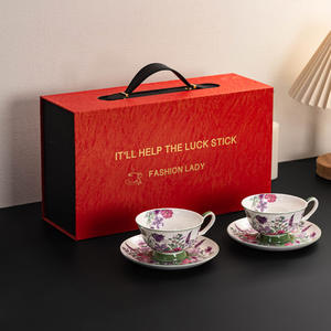 Light Luxury High-end Floral <b>Coffee</b> Cup and Plate <b>Sets</b>, Afternoon <b>Tea</b> Cup <b>Set</b> - Product Image 3