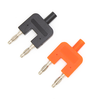 Connecteur banane double isolé en ABS plaqué cuivre-nickel, espacement de 19 mm, avec prise de court-circuit et prise de 4 mm à l'extrémité