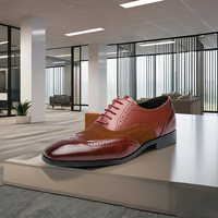 Chaussures italiennes pour hommes en cuir véritable de haute qualité, décontractées, respirantes, imprimées, pour le bureau et les soirées, à lacets, bout pointu, pour le printemps et l'été