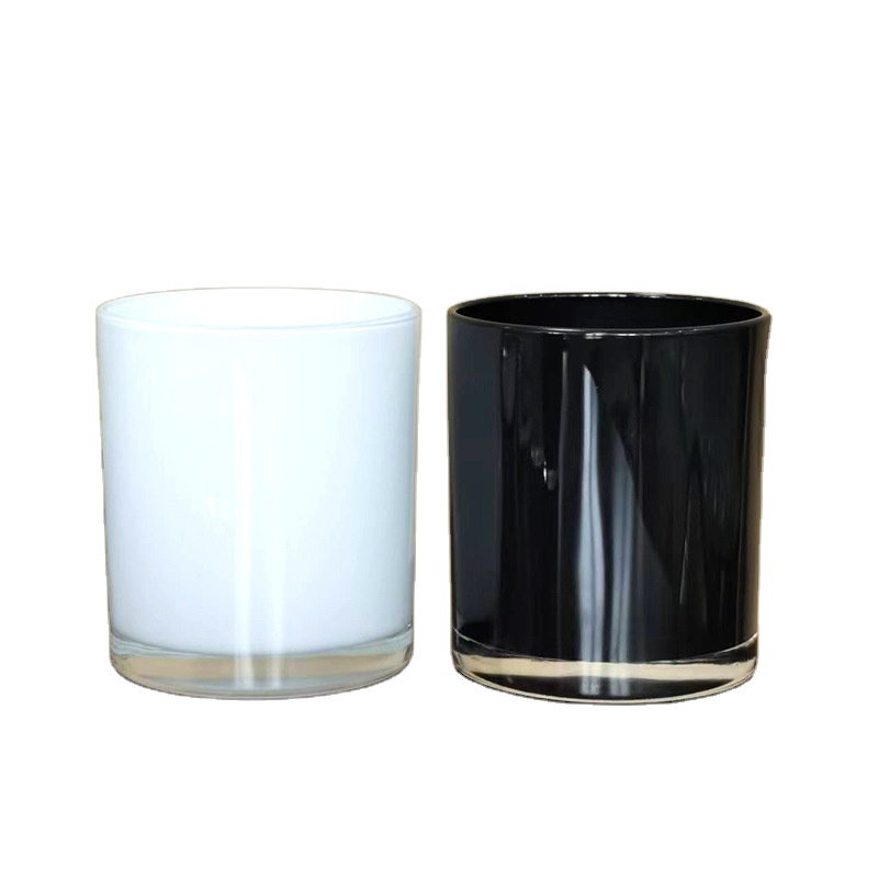 Wholesale 10oz glossy matte  custom designed multi-colour glass candle jar for candle making