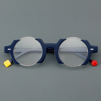 Lunettes de vue rondes en acétate, légères, de créateur, pour hommes et femmes