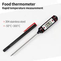 Termometer Dapur Digital WT-1 untuk Memasak BBQ Pengukur Suhu Daging Air Susu Makanan Termometer Elektronik Stainless Steel