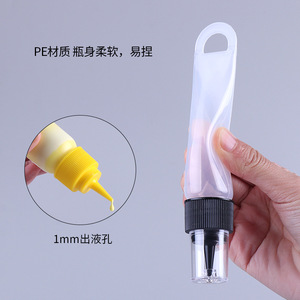 Botella de Plástico Translúcida con Boquilla Larga y Tapa, Envase de Plástico Suave para Pegamento de Pestañas, Uñas, Aceite Capilar, Dispensador de Líquidos DIY - Product Image 1