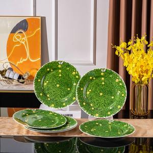 Assiettes à soupe en porcelaine fine de style américain, en forme de fleur, finition émaillée, service de vaisselle 6 pièces pour la cuisine - Product Image 4