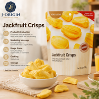 Jackfruit Chips 90% Jackfruit Echt Fruit Snack Klaar om te eten Gedroogde Fruitchips 30g/zak Leverancier Groothandel OEM Private Label