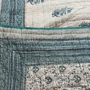 Alta calidad Rajasthani bloque impreso hecho a mano lujo cómodo Kantha edredón indio bohemio ropa de cama colcha de algodón Manta - Product Image 1