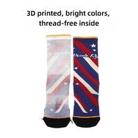 Chaussettes de cyclisme personnalisées unisexes respirantes en laine mérinos imprimées, chaussettes de course à pied mi-longues pour l'automne et l'hiver, chaussettes de course en plein air