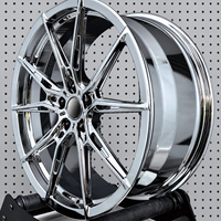 Jantes 5x114.3 de 17 à 24 pouces pour course de dragster, chromées, multi-rayons, finition argent brillant pour BMW E30 E36 E46 Audi RS6 Porsche 911 Nissan