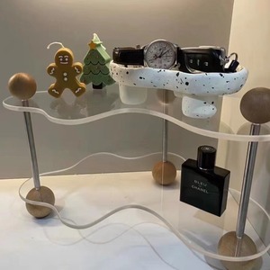 Plateau d'aromathérapie moderne en PS transparent et écologique, pour le bureau, le salon, la maison, ornement décoratif, plateau de rangement de bureau - Product Image 1